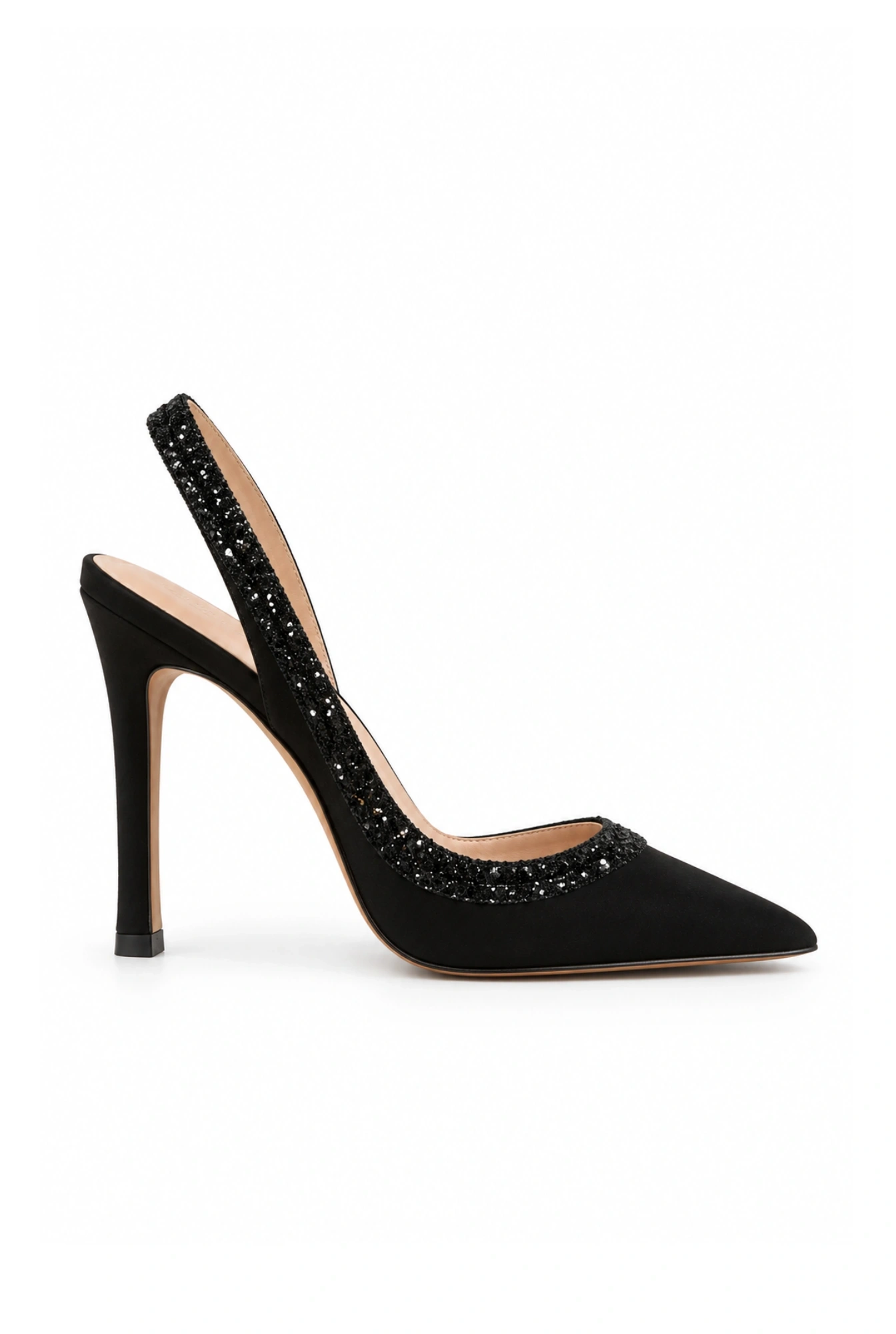 Monse – décolleté nere con finitura glitterata